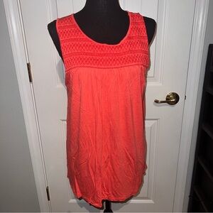 Old Navy Tank - Coral - Large - 100% Rayon/Vicose